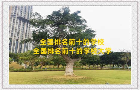 全国排名前十的学校 全国排名前十的学校大学